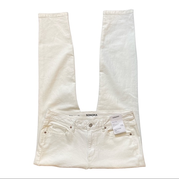 SONOMA MID RISE SKINNY EVERYDAY JEANS IN BLEACH WHITE **NWT** - Picture 3 of 9